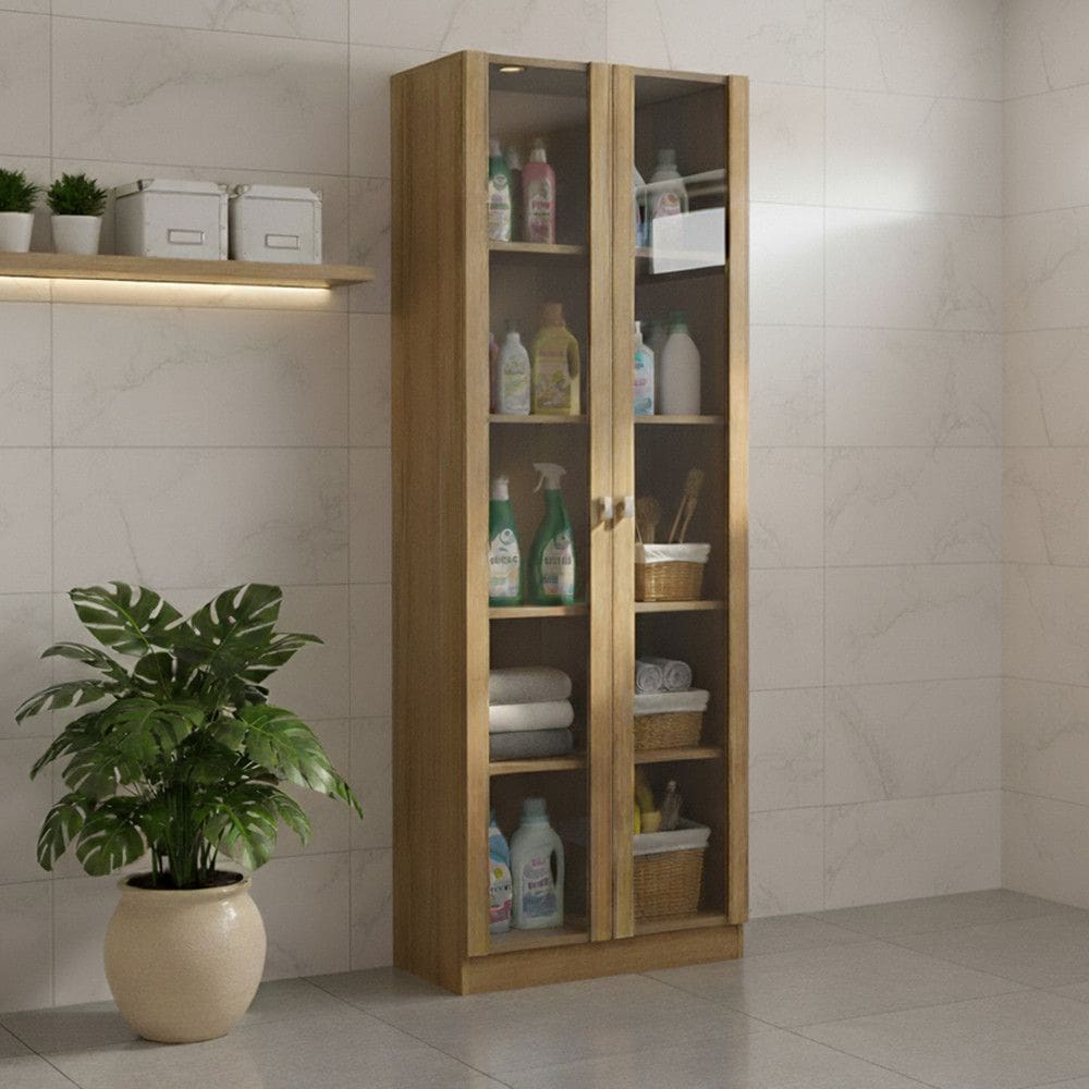 Armario Multiuso 2 Portas com Vidro AM3112 Tecno Mobili