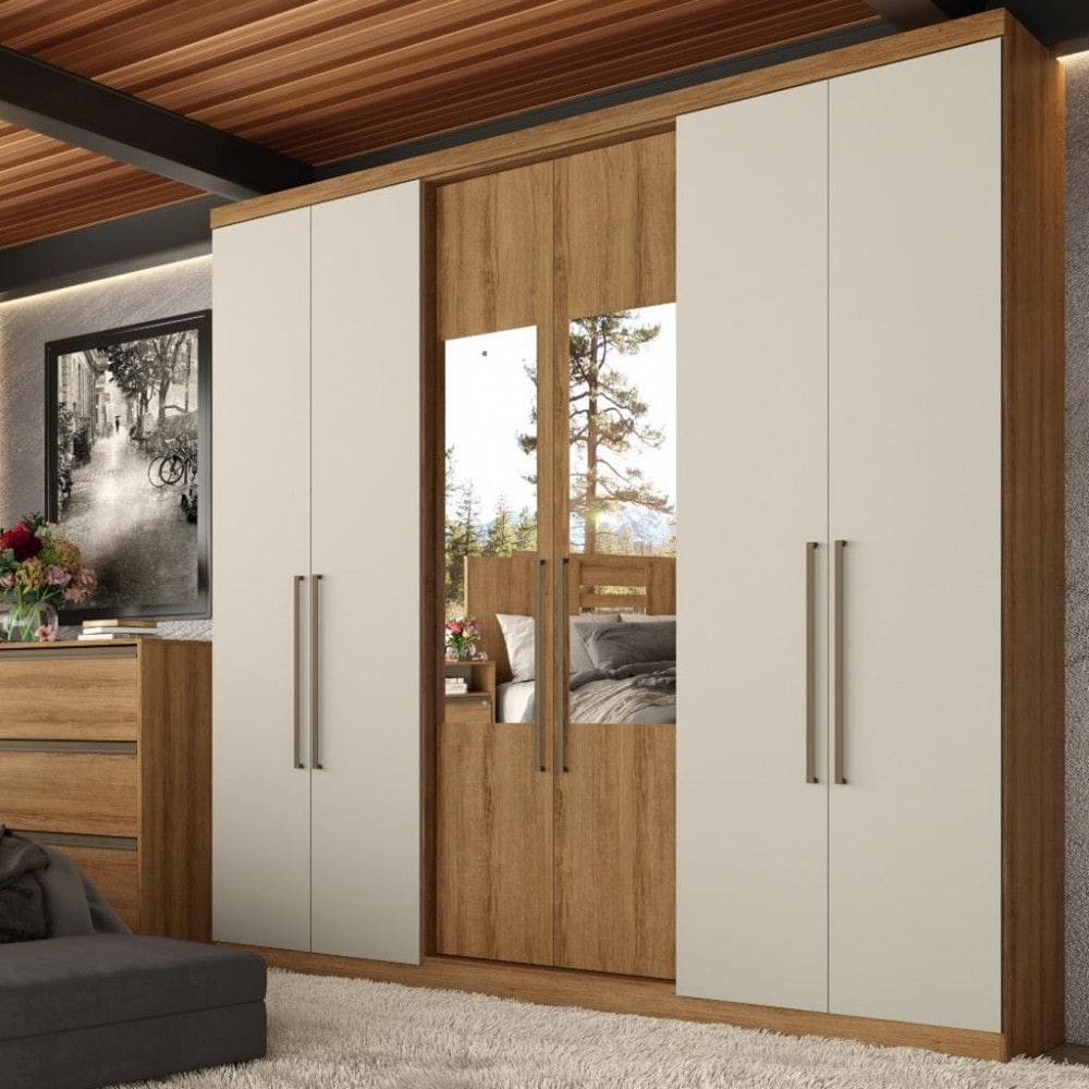 Guarda Roupa Casal com Espelho 6 Portas Presence THB