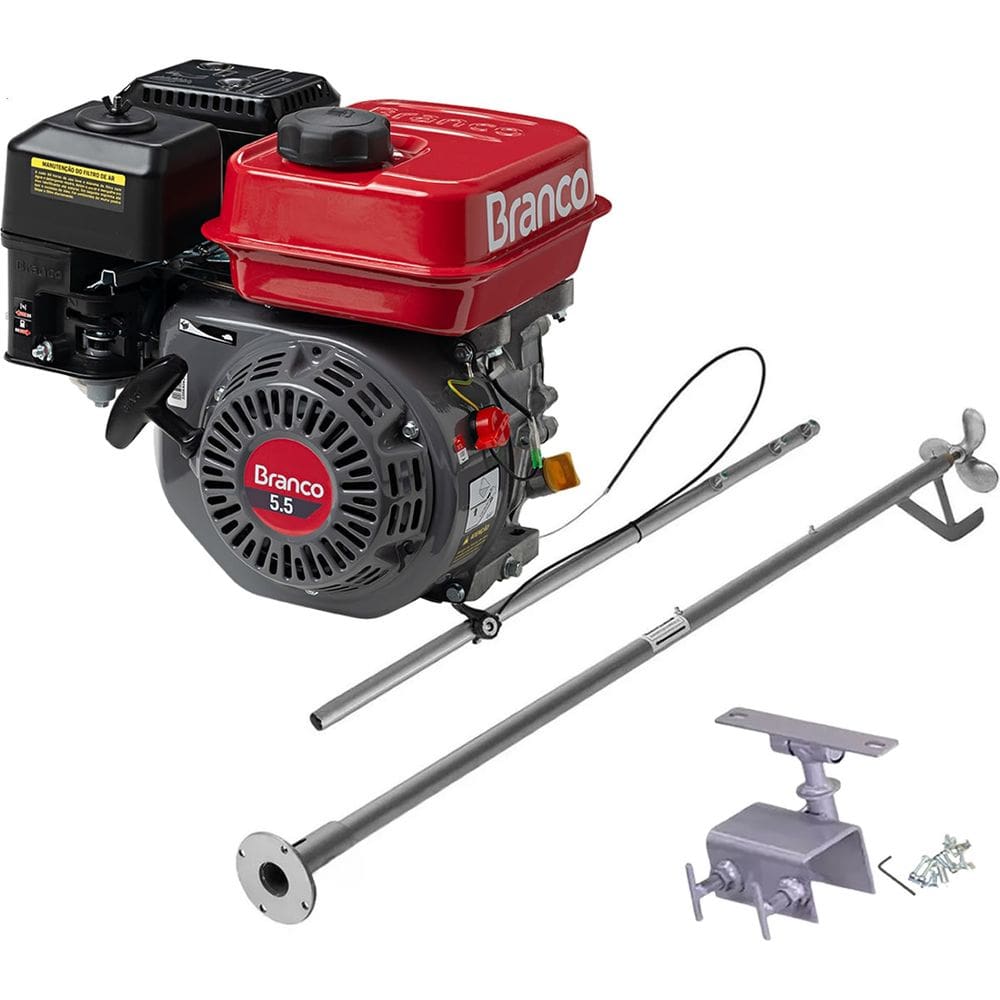 Motor Barco Branco 5,5Cv 4t Popa E Rabeta Completa 1800mm luxo