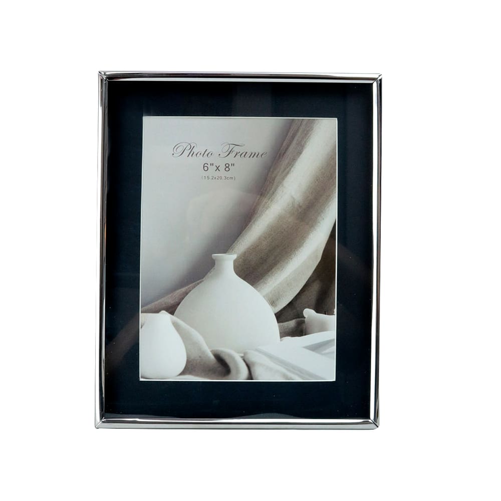 Porta Retrato De Alumínio Fundo Preto 15X20cm