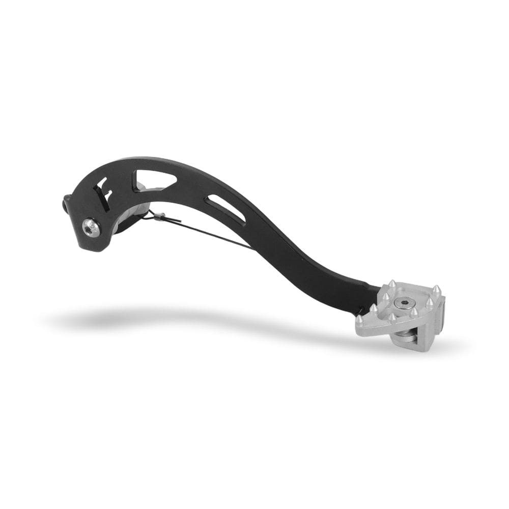Pedal Freio Foco Racing Preto C/ Ponta Retrátil Prata Crf 250f Crf 300f