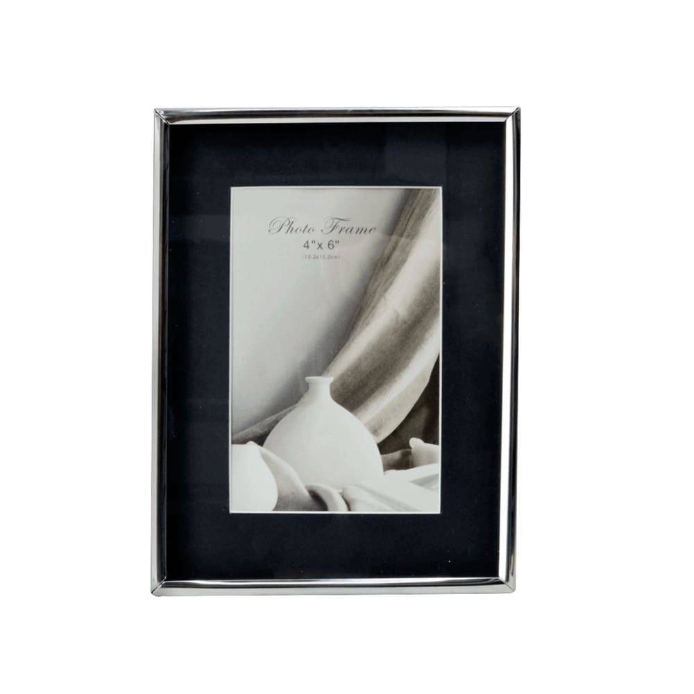 Porta Retrato De Alumínio Fundo Preto 10X15cm