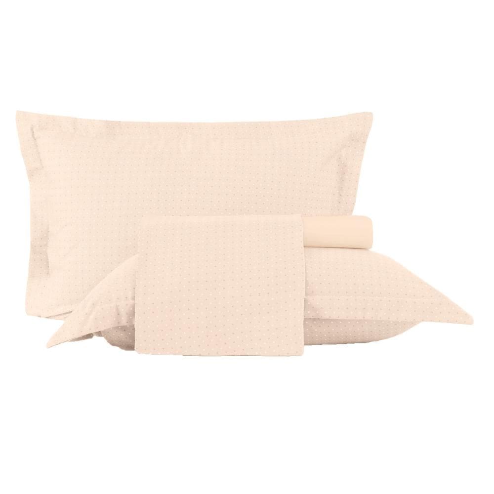 Jogo de Cama Queen 4 Peças Altenburg Toque Acetinado Play Bege