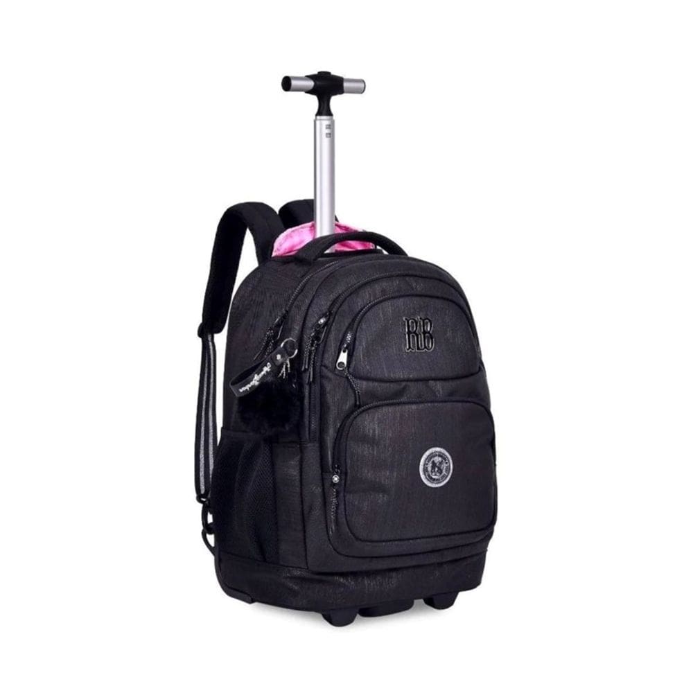 Mochila de Rodinhas Rebecca Bonbon Preta RB24530
