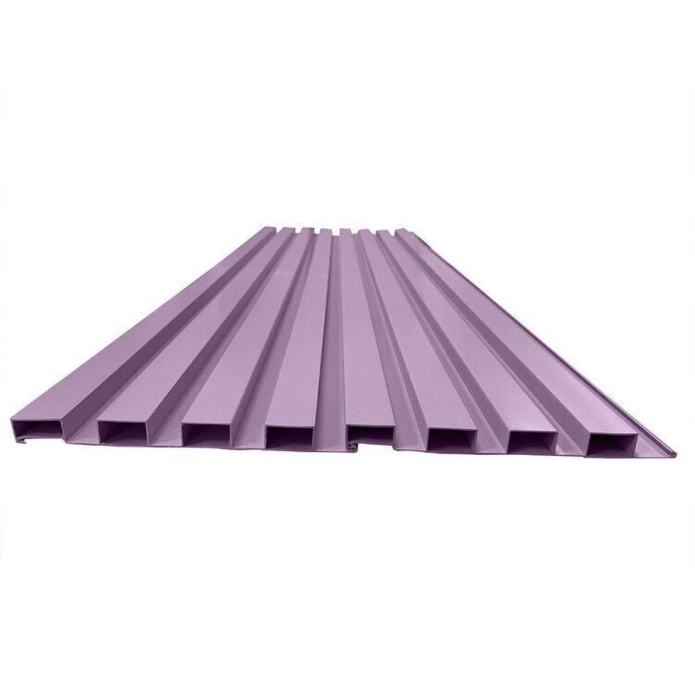 Painel Ripado em Placa 100x0,15cm 3,15m² Pvc + 6 Cantoneiras Roxo
