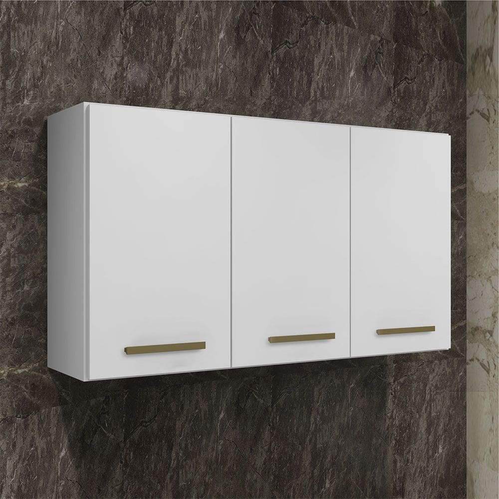 Armario Aereo Etios em MDP 03 Portas Kaiki Moveis