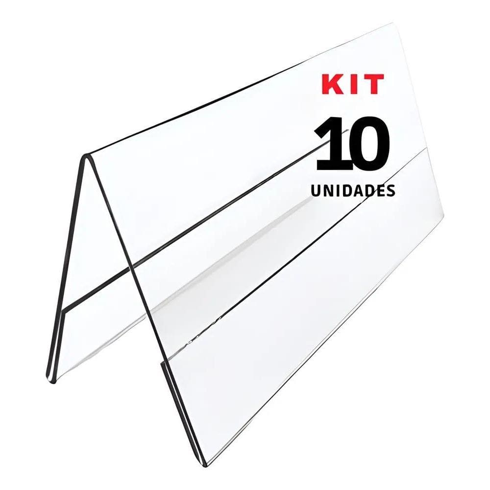 2X 10 Display Prisma Acrílico De Mesa 20X10