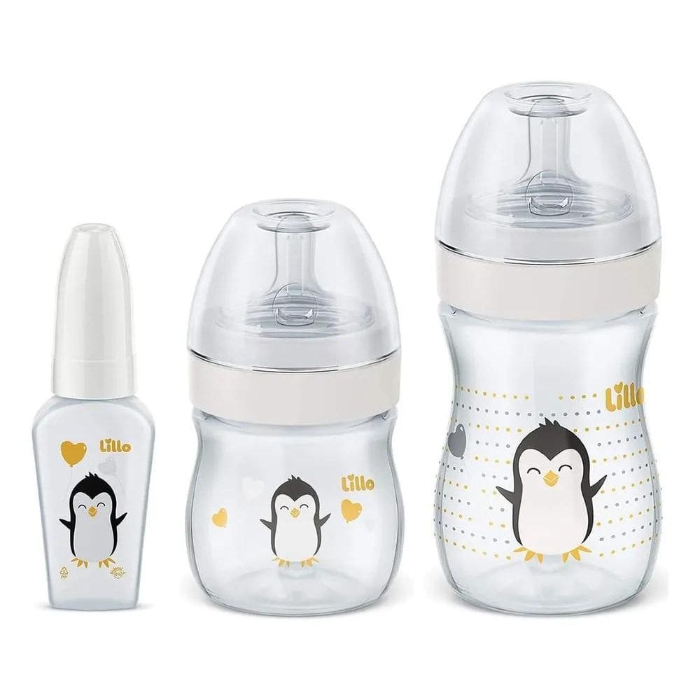 2X Kit De Mamadeira Primeiros Passos 50/150/240Ml Neutro Lil