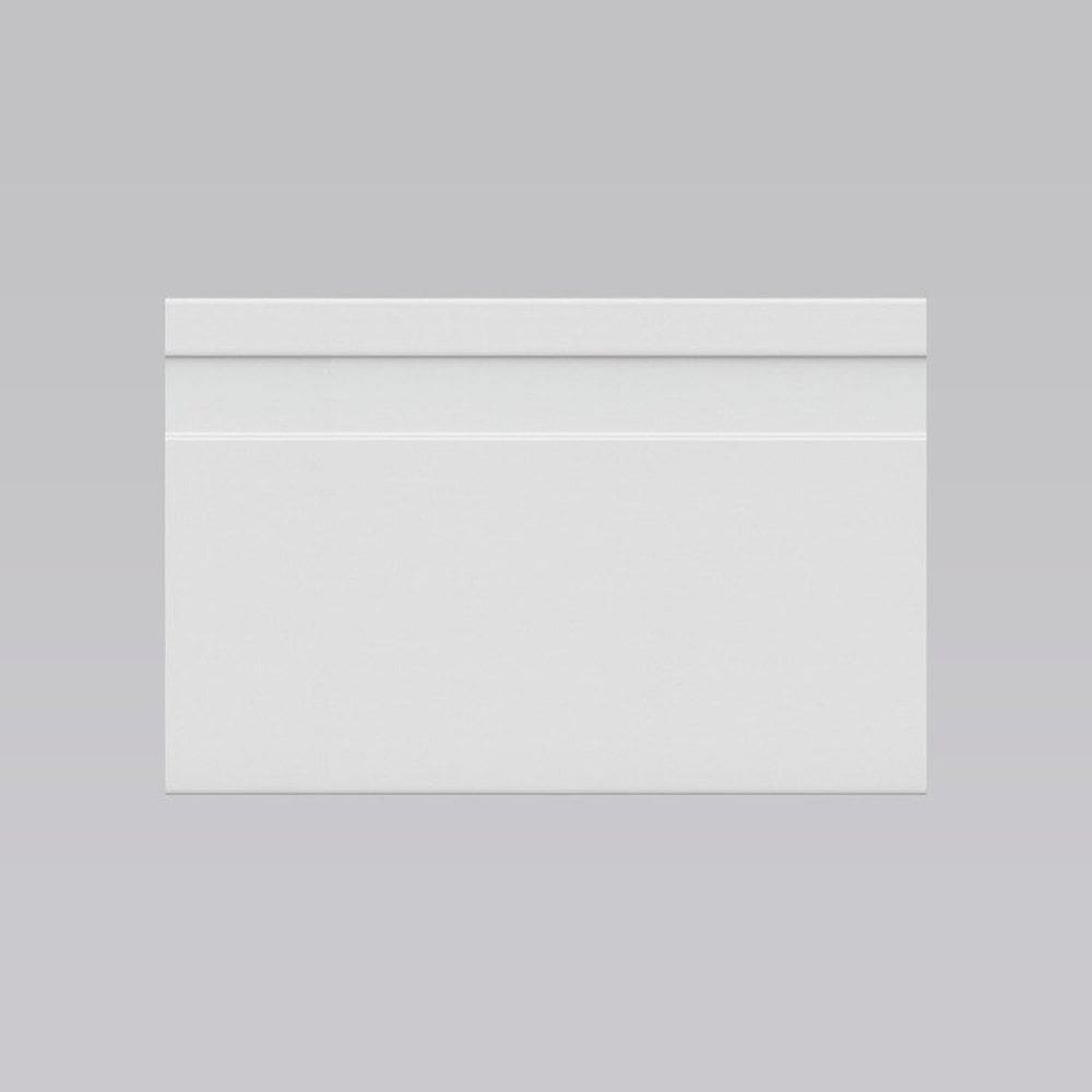 Kit 80m Linear Rodapé Pvc Edge Branco Frisado 15cm X 15mm X 2m Branco