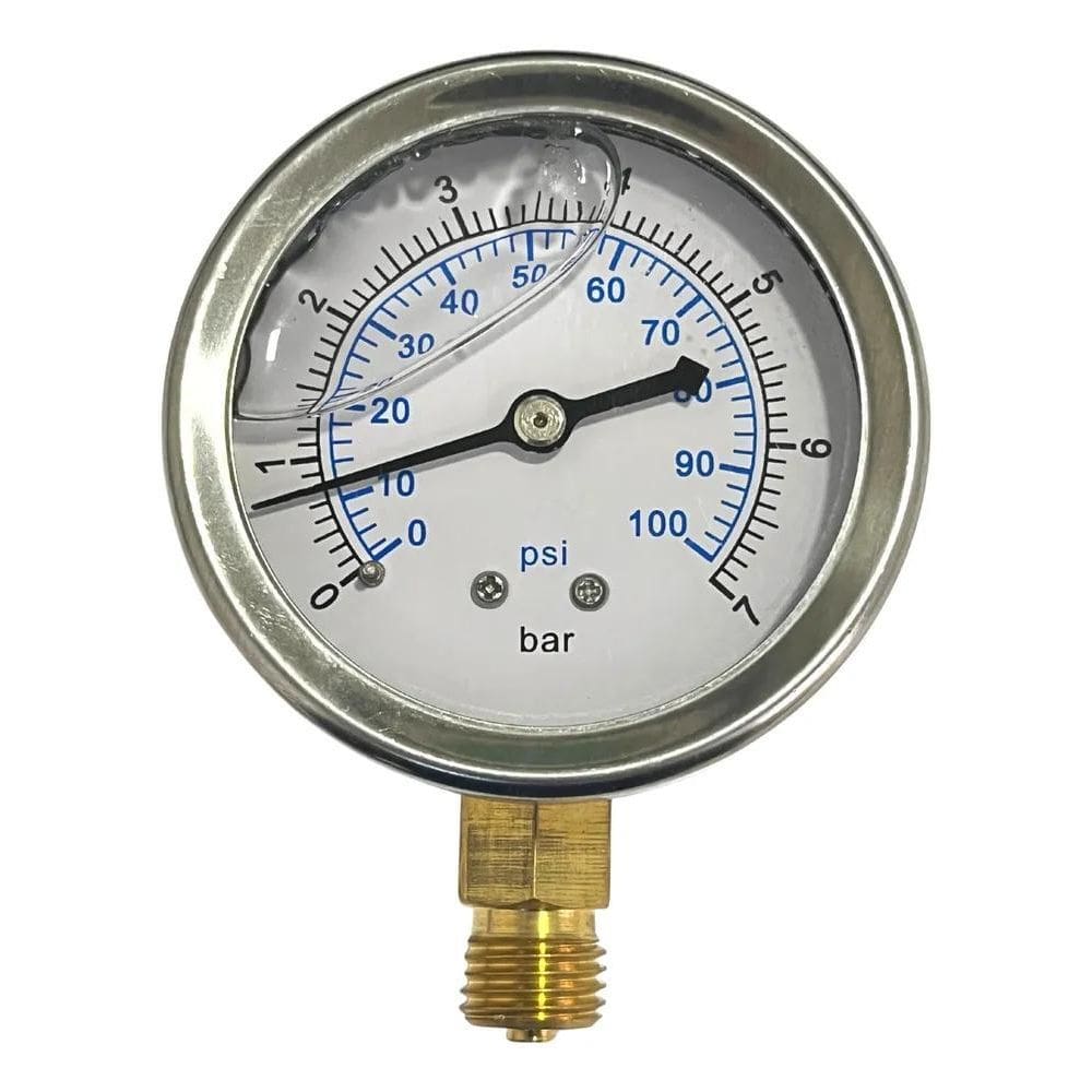 2X Relógio Manômetro De Pressão Até 100Psi / 7Bar