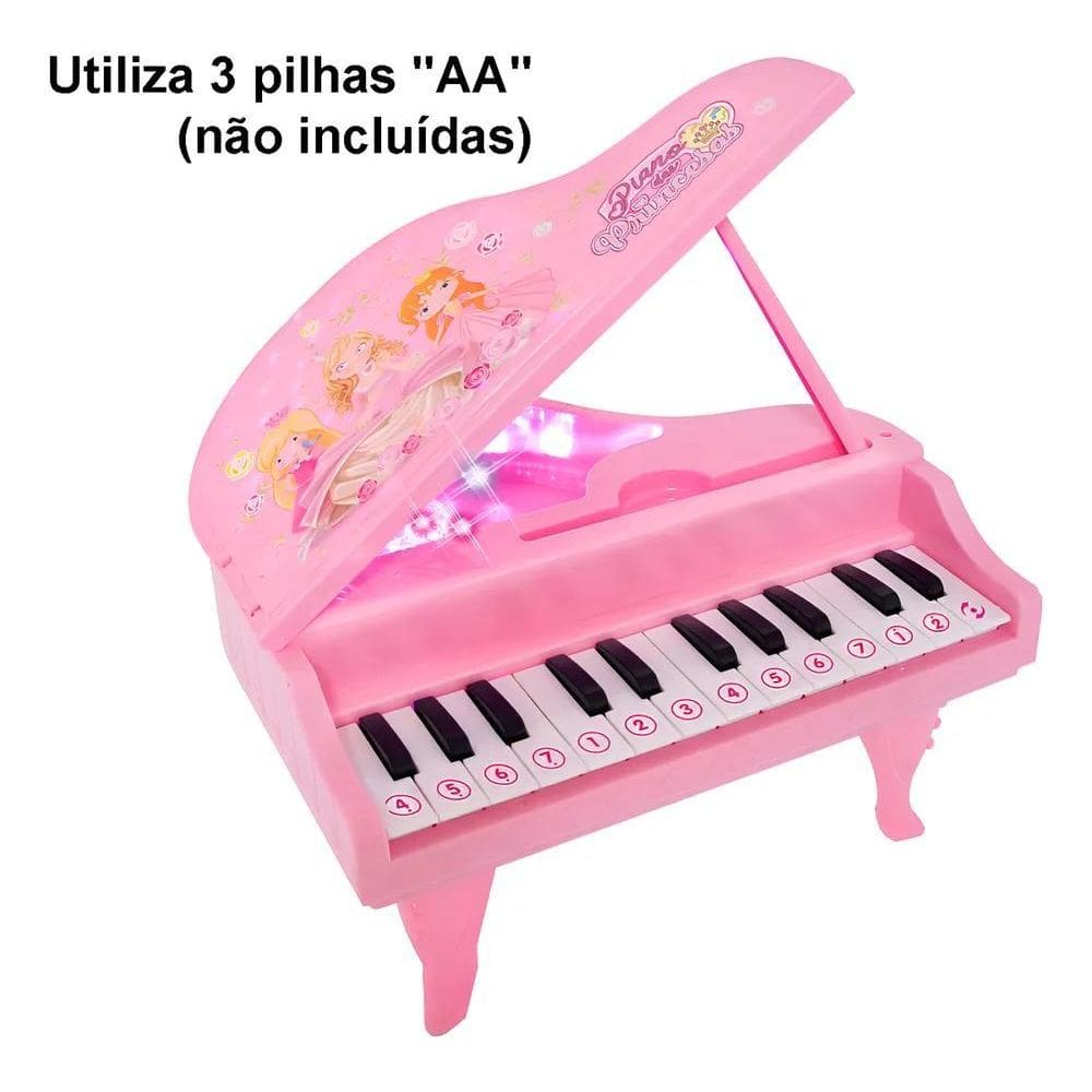 Teclado Musical Infantil Piano Das Princesas - Dm Toys