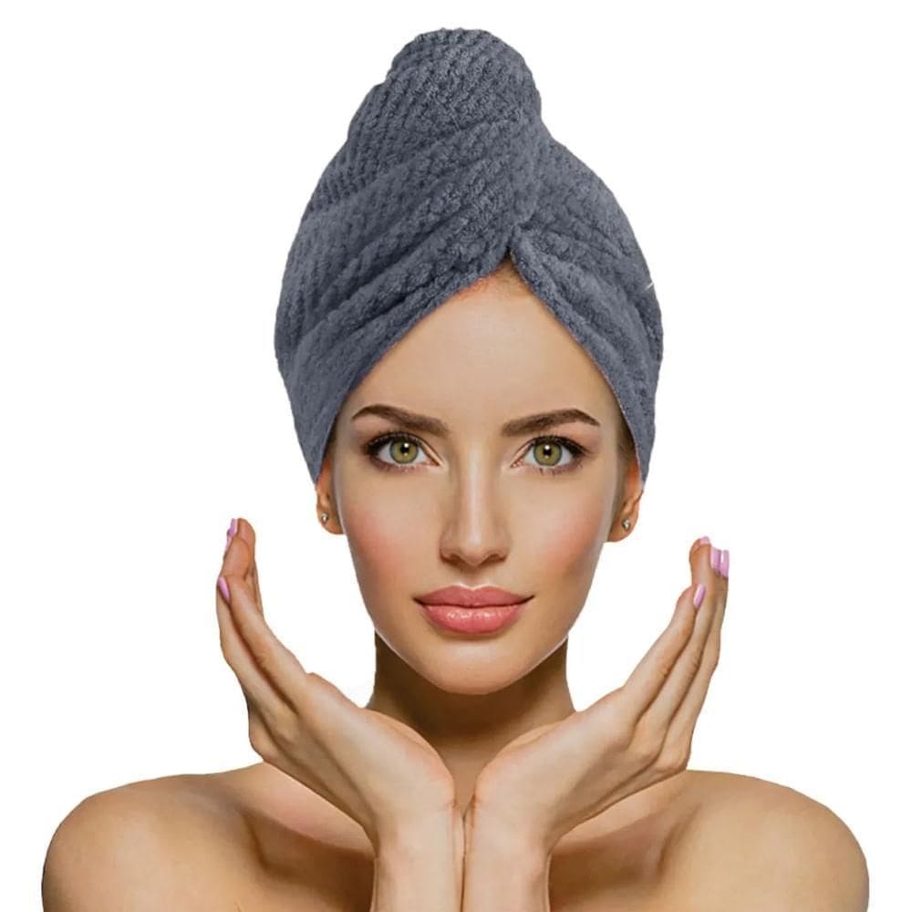 Touca De Cabelo Básica Power Sec - Laço Home Cinza Escuro