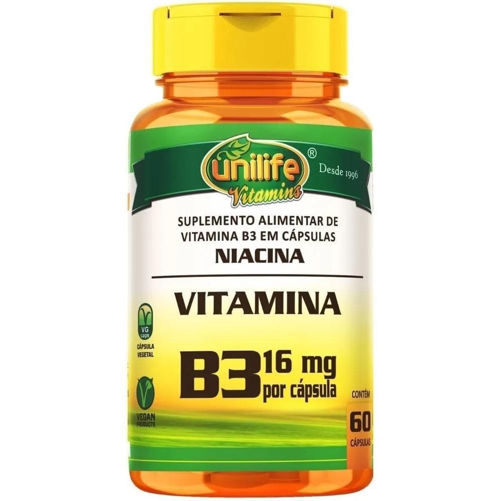 2X Vitamina B3 Niacina Unilife 60 Cápsulas