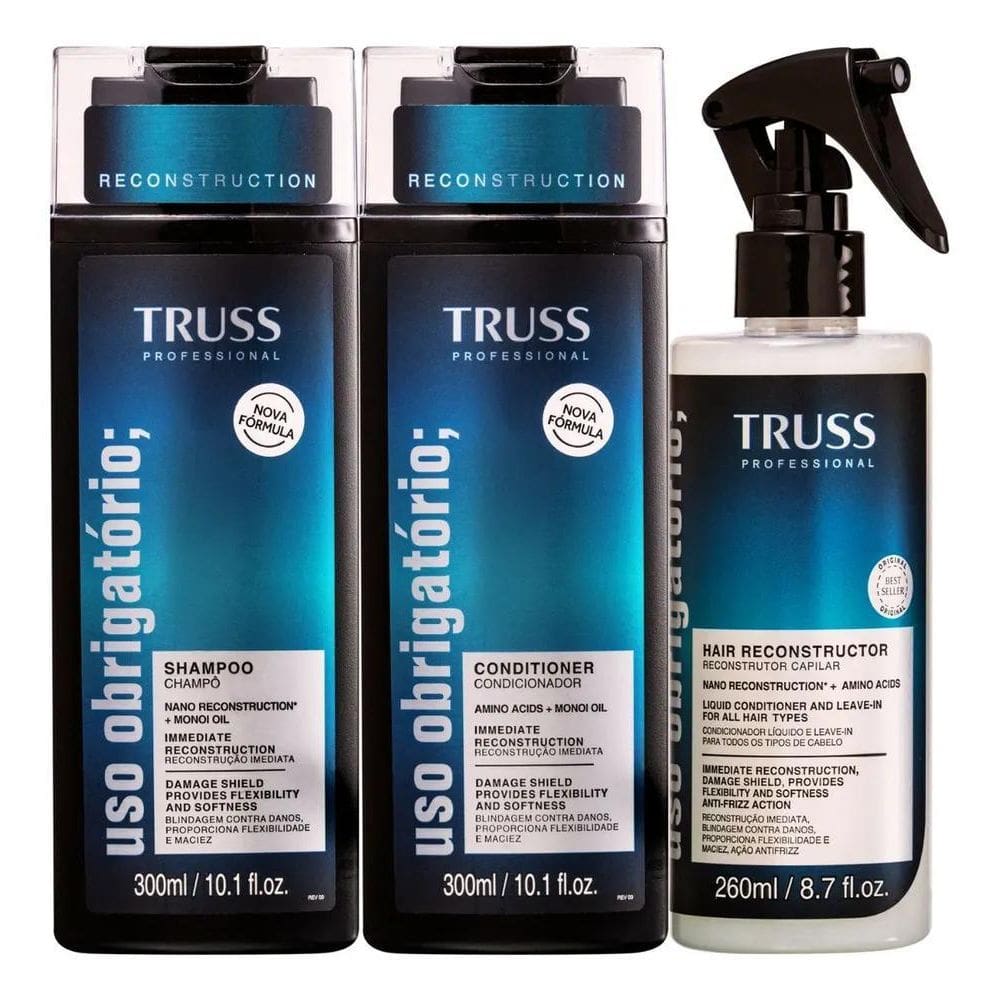 2X Truss Uso Obrigatório Kit Shampoo + Condicionador + Uso O