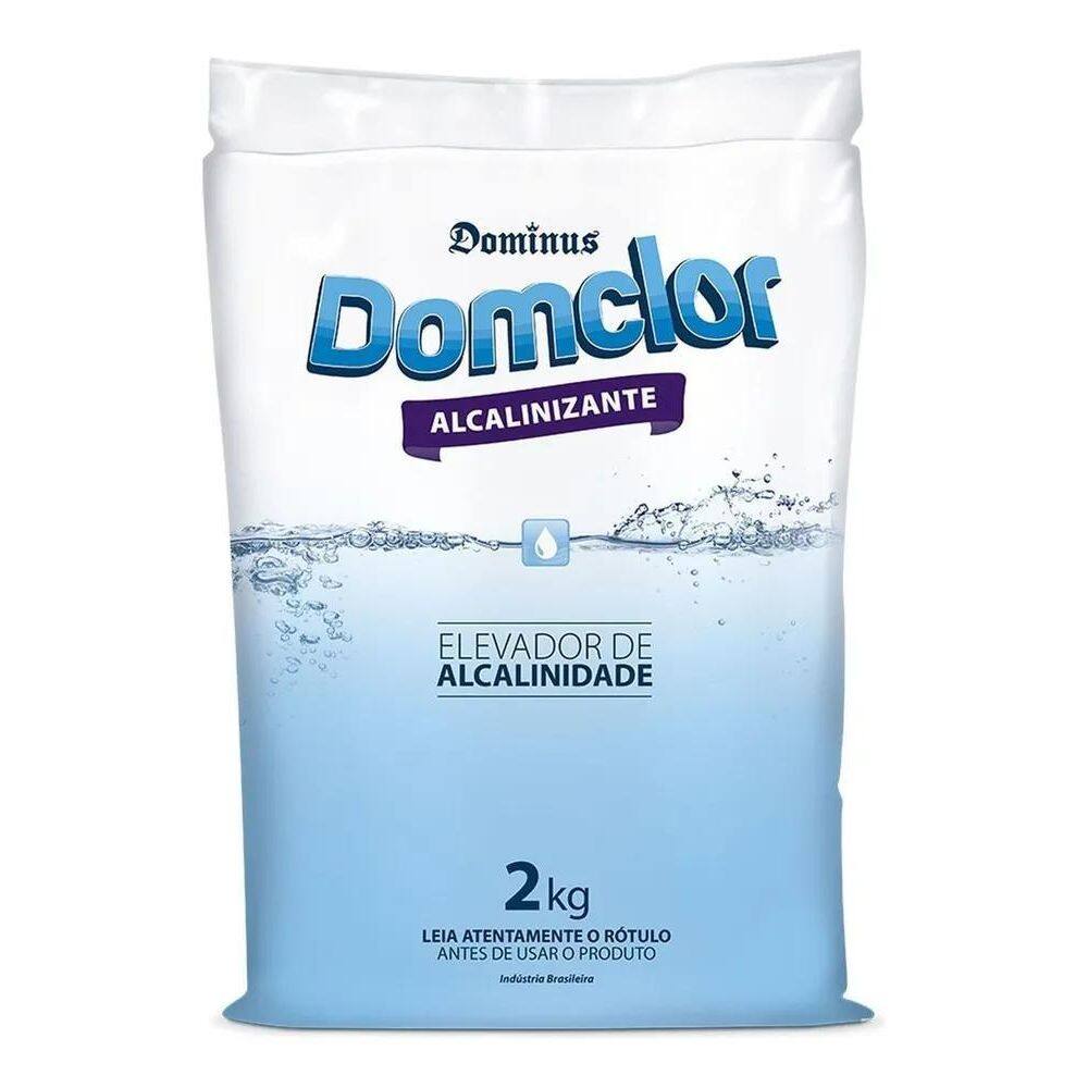 2X Alcalinizante Elevador Alcalinidade Piscina 2Kg Domclor