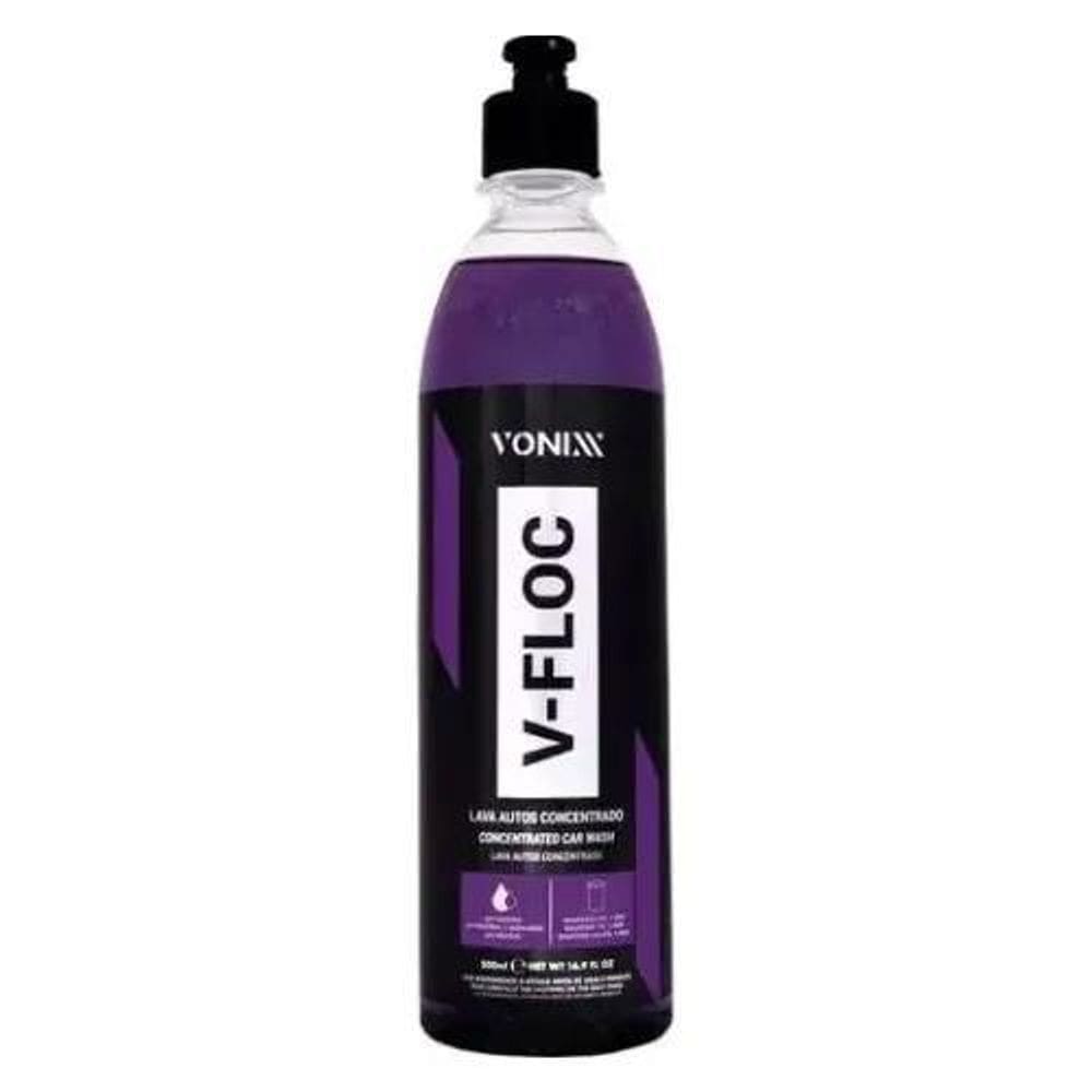 2X Shampoo Automotivo Neutro Concentrado V-Floc Vonixx 500Ml