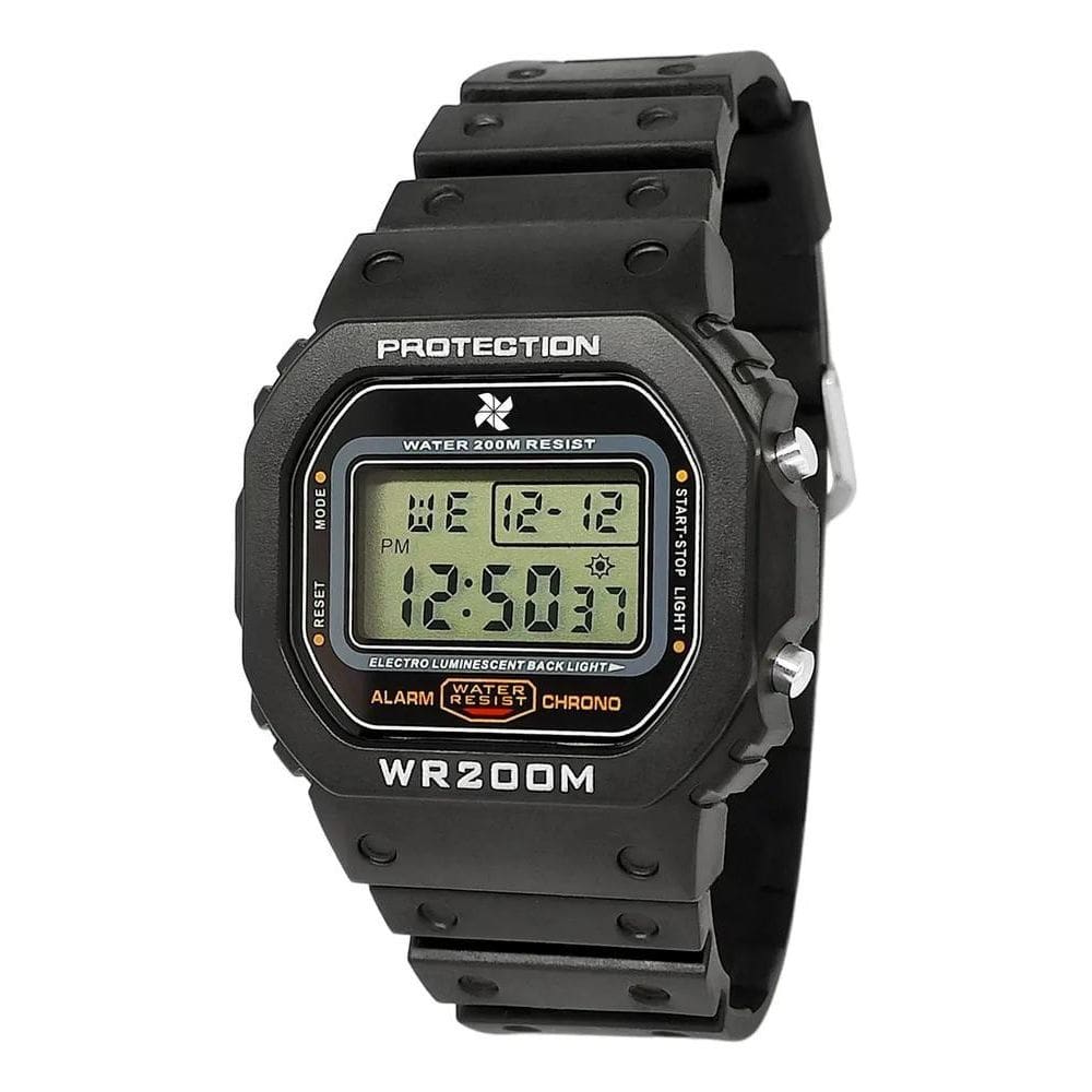 MP - 2X Relo gio Masculino Digital Quadrado A