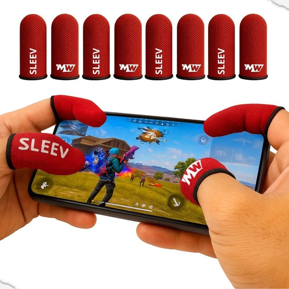 Luva De Dedo Gamer 04 Pares Anti-Suor