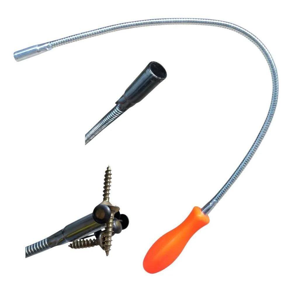 2X Pegador Magnético Imã Flexível 55 Cm Parafuso