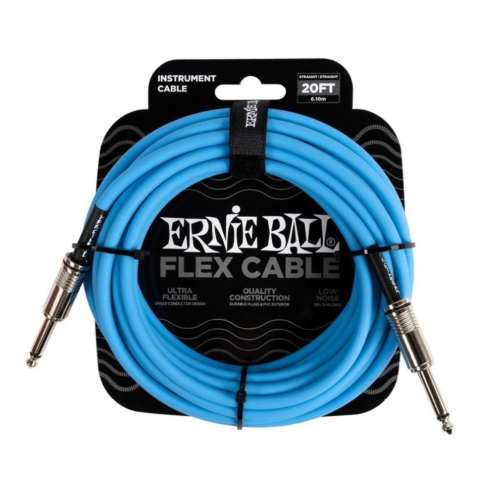 Cabo Ernie Ball Flex P10 Reto 20Ft 6,10M Azul