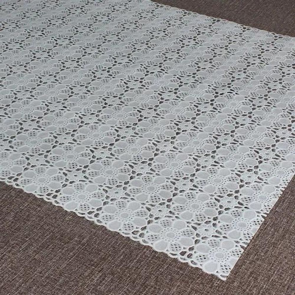 2X Forro De Geladeira Plástico Rendado Branco 2,00 Metros