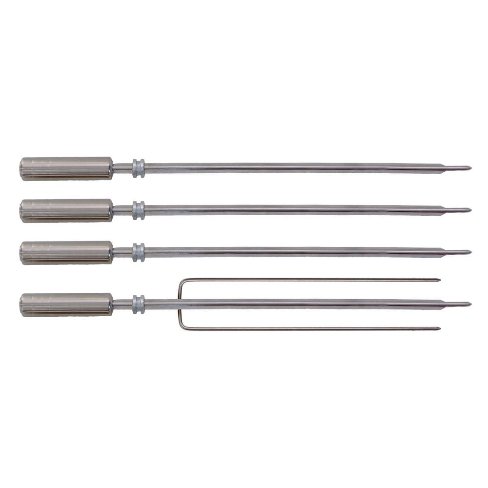 Kit 4 Espetos Cabo Térmico Liso 65cm Churrasqueiras Titan