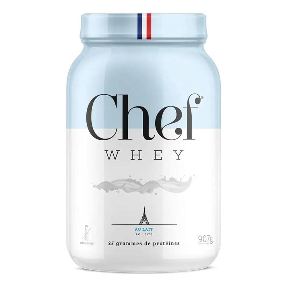 2X Chef Whey Zero Lactose Sabor Ao Leite Pote 907G