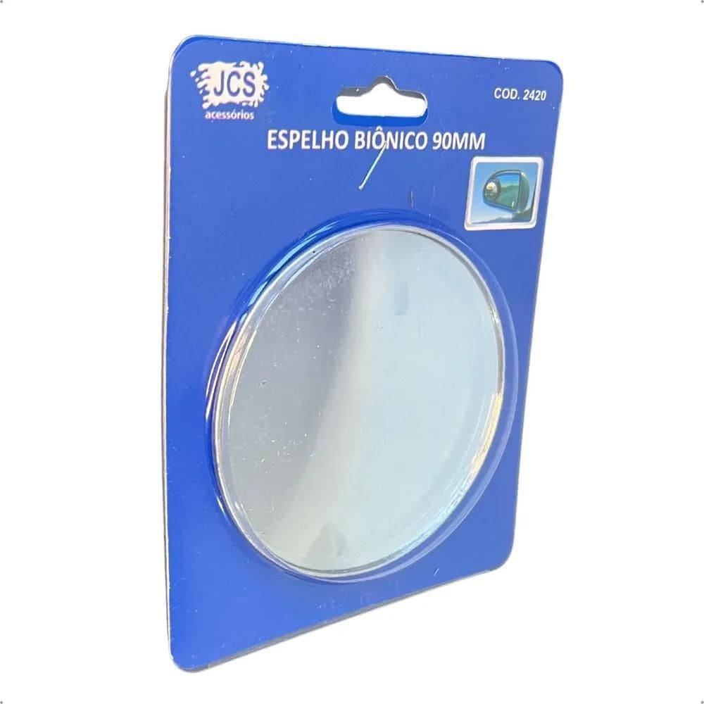 2X Espelho Aux Biônico Olho De Boi Convexo Redondo Grande 90