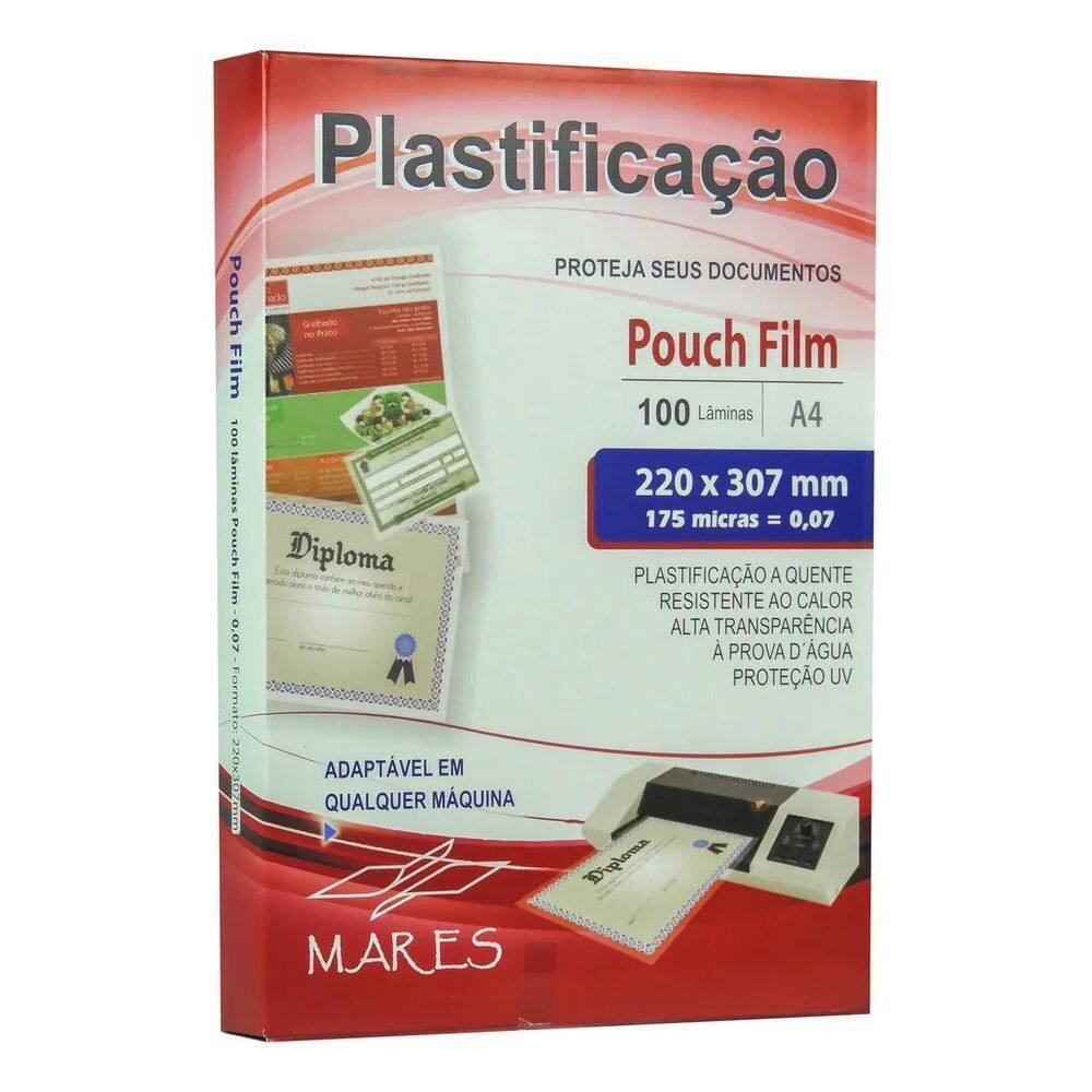 2X Plástico Para Plastificação Mares A4 220X307 0,07 100Un