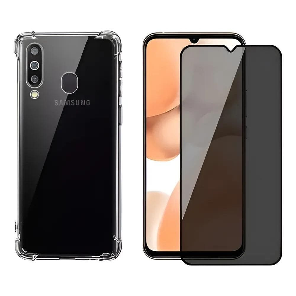 2X Capa Case Para Galaxy A20 A30 + Pelicula Fosca Privacid