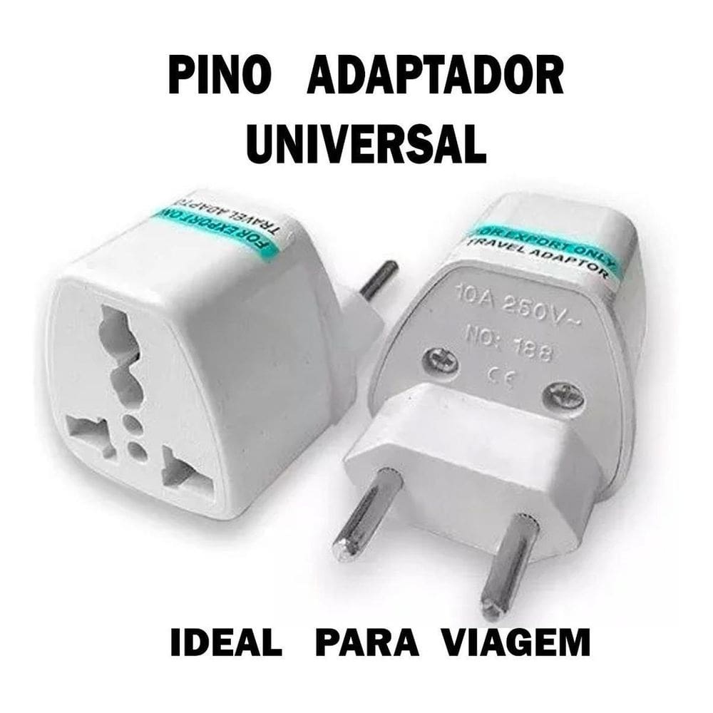 Adaptador Tomada Universal Padrao Europeu Para Brasil Viagem
