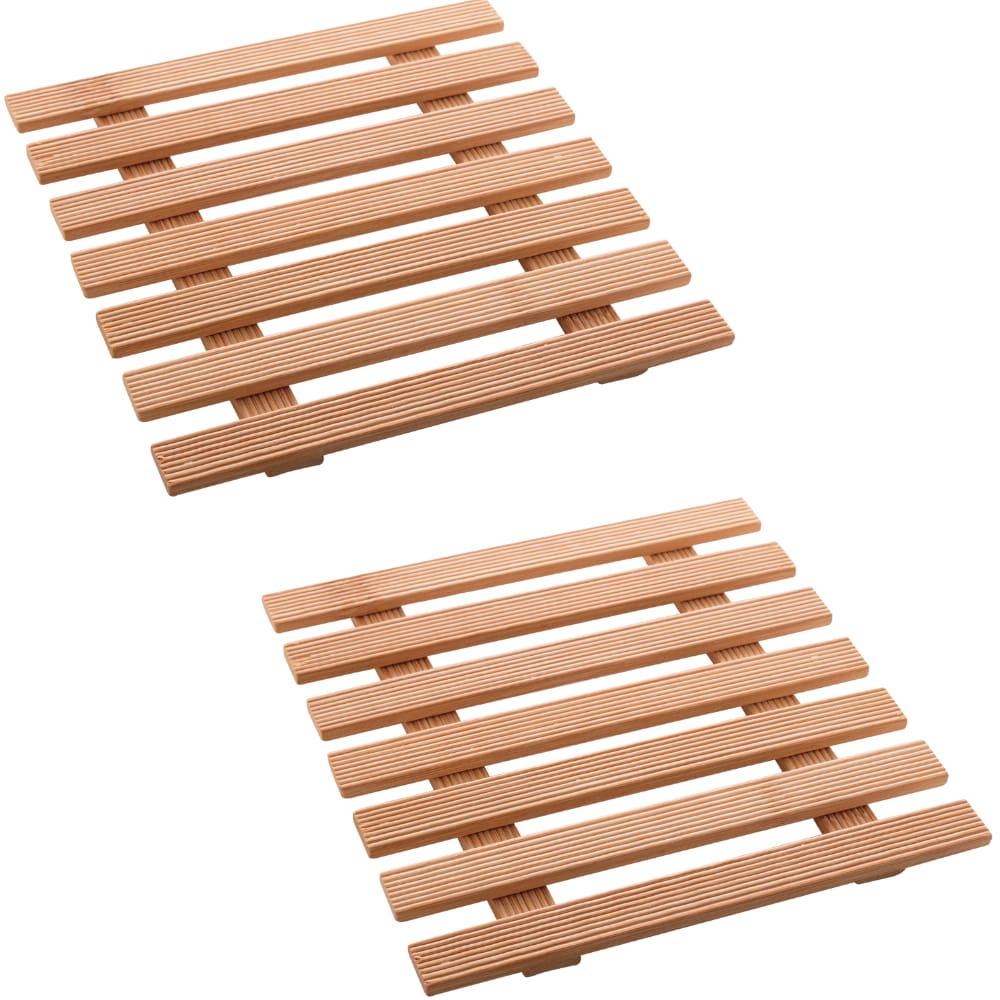 Kit 2 Descanso de Panelas Bambu Moderno 17cm x 17cm Lyor