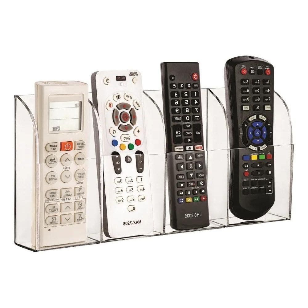Suporte Acrílico Para Controle Remoto 4 Controles Acribom