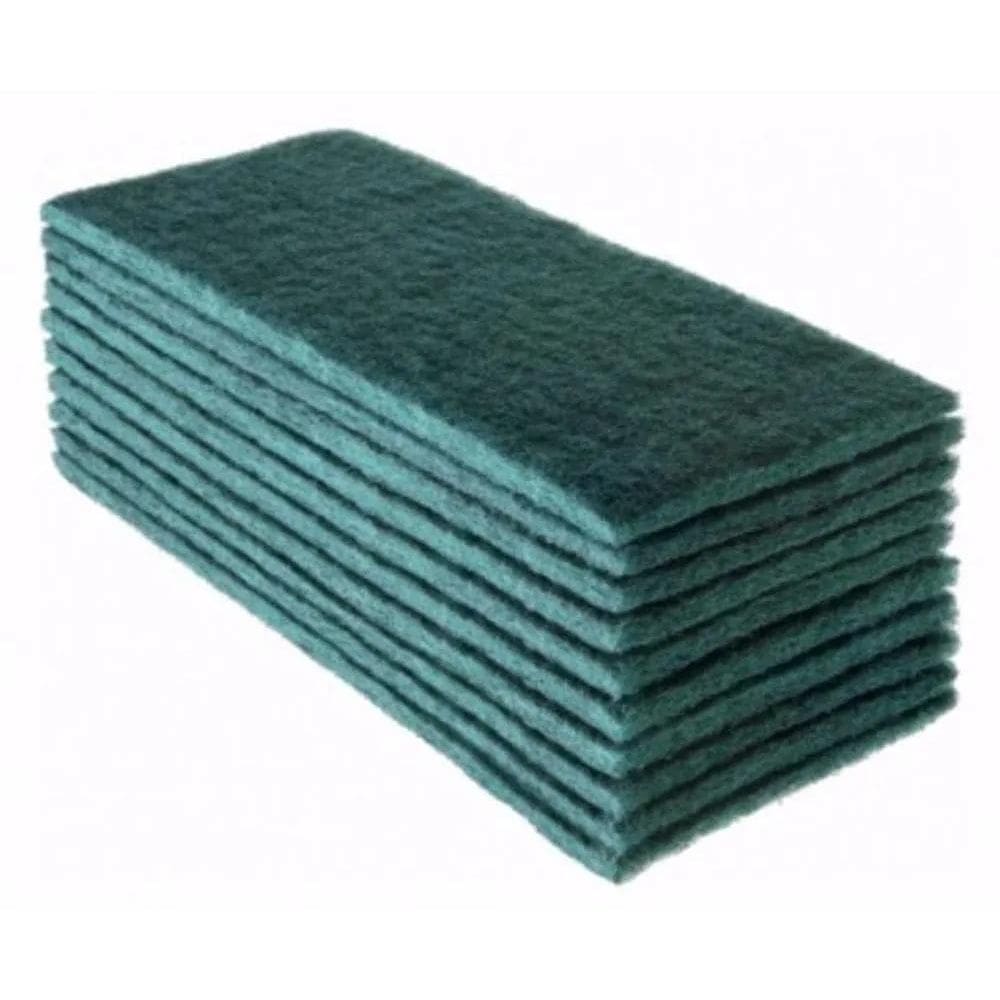 2X Kit 10 Buchas De Fibra Verde Uso Geral Para Limpeza Pesad
