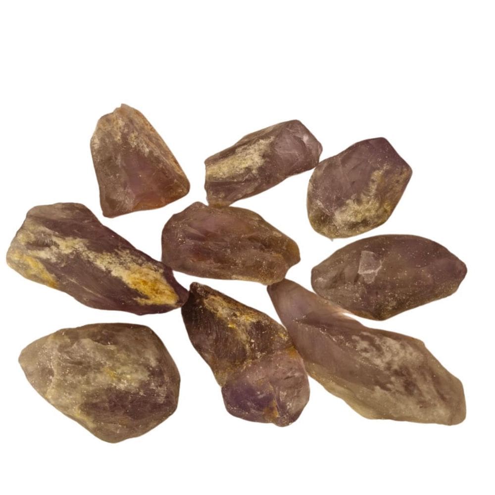 Pedra Natural Ametista Com Citrino Ametrina Bruto 500 Gramas