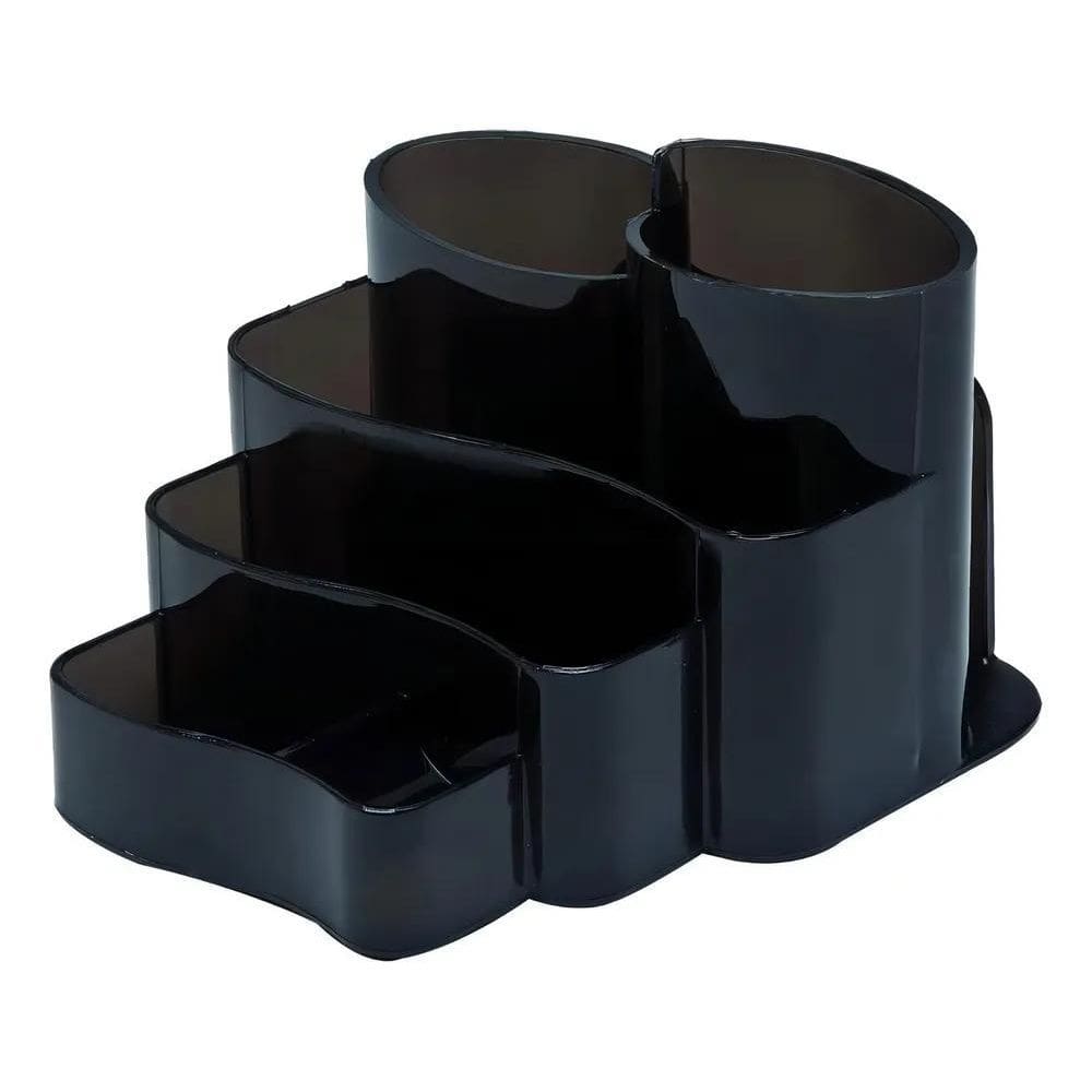 2X Porta Canetas Dellocolor Acrílico 7 Divisões Fumê 3005