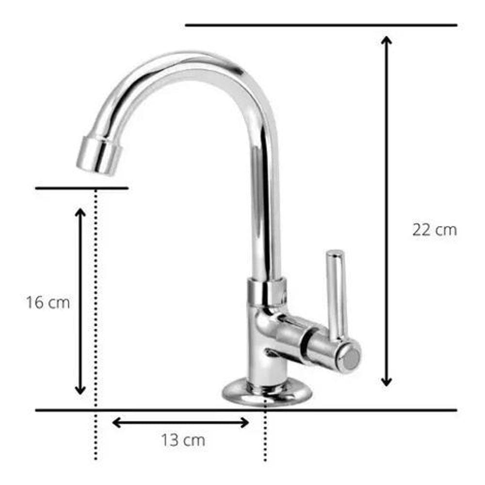 2X Sigma Metais Bari 1196 Acabamento Cromado Cromado
