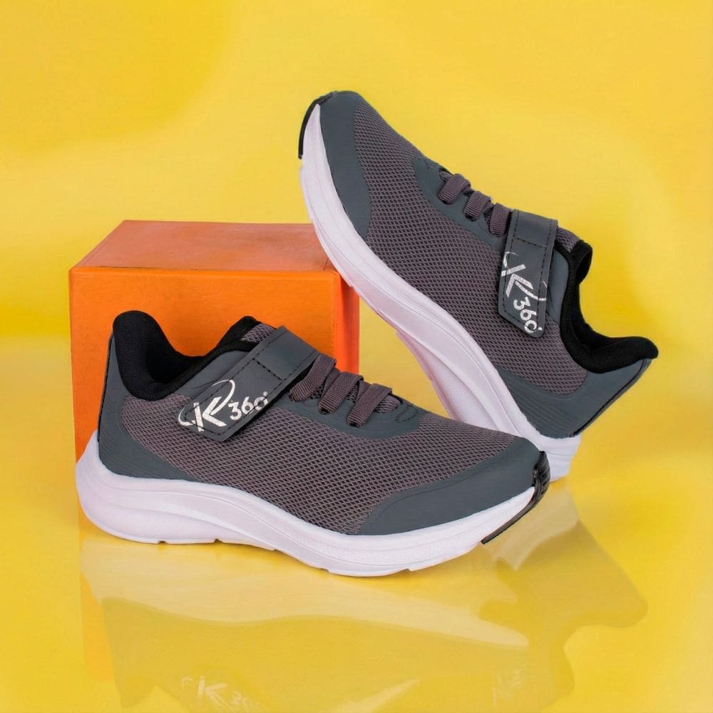 Tênis Infantil Kidy K360 Energy 2 Grafite Esportivo Conforto Antiderrapante Escolar