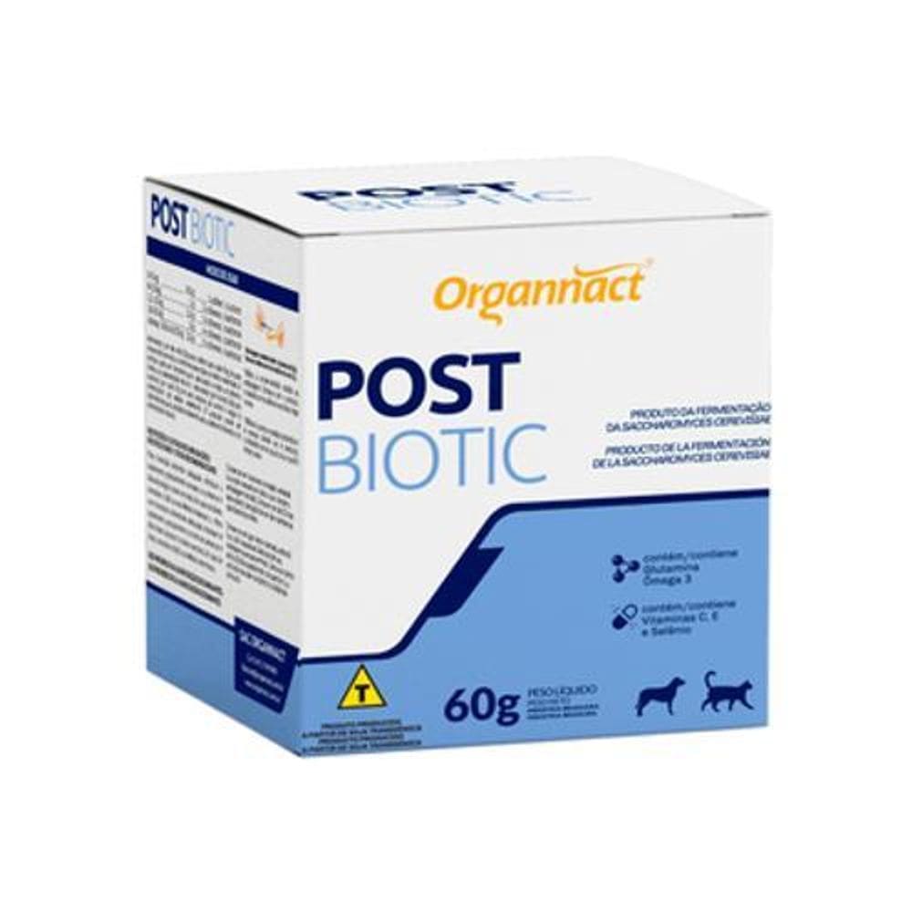 Suplemento Post Biotic Para Cães E Gatos 60G - Organnact