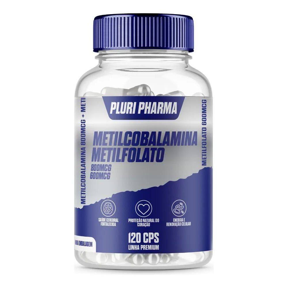 2X Metilfolato 600 Mcg + Metilcobalamina 800Mcg 120 Capsulas