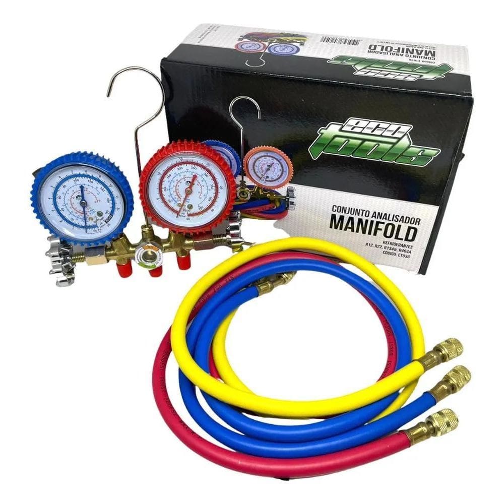 2X Kit Manifold Analógico Ecotools Para R22 R134A R404A