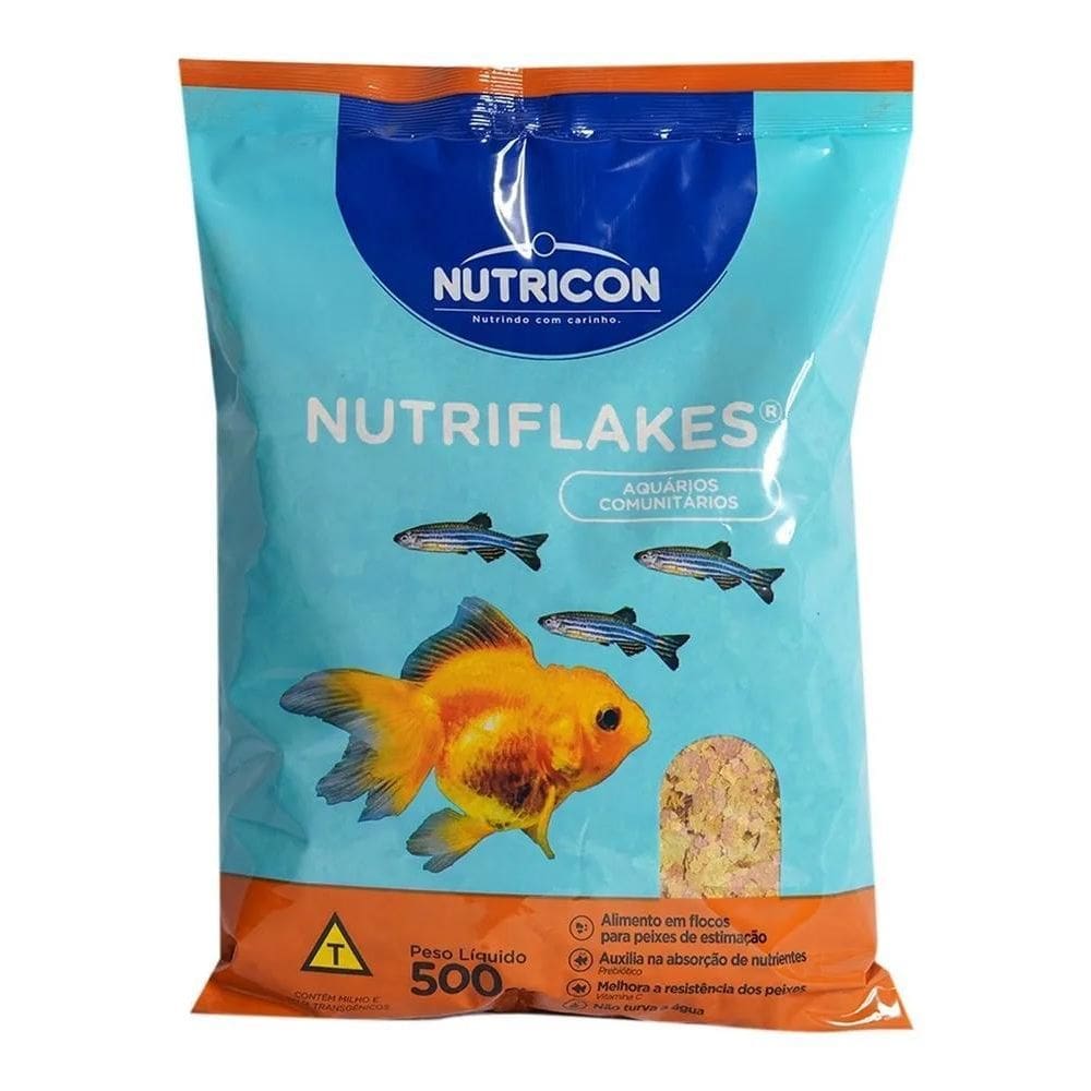 2X Nutriflakes 500G Ração Em Flocos Comida Peixes Ornamentai