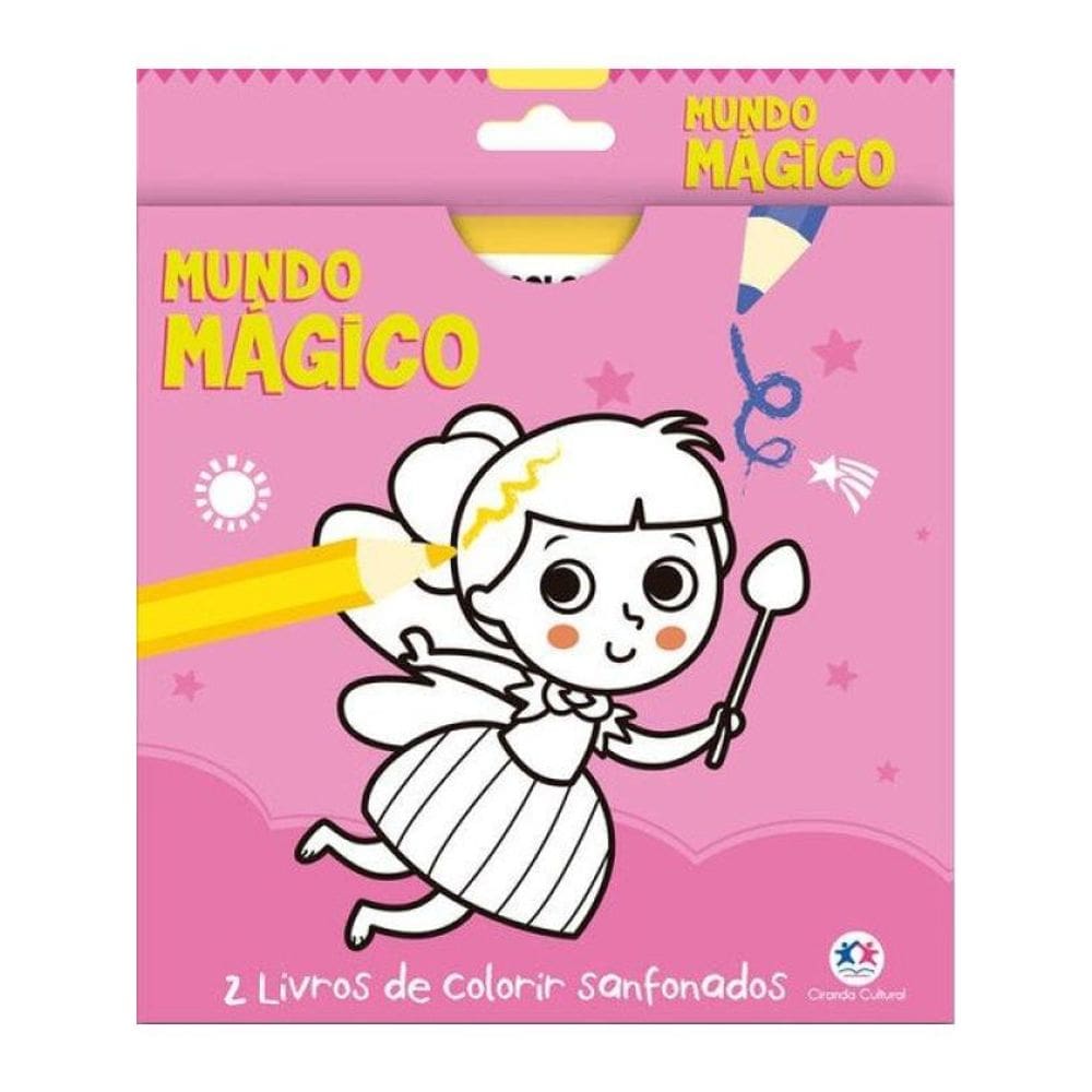 Mundo Mágico - 2 Livros De Colorir Sanfonados