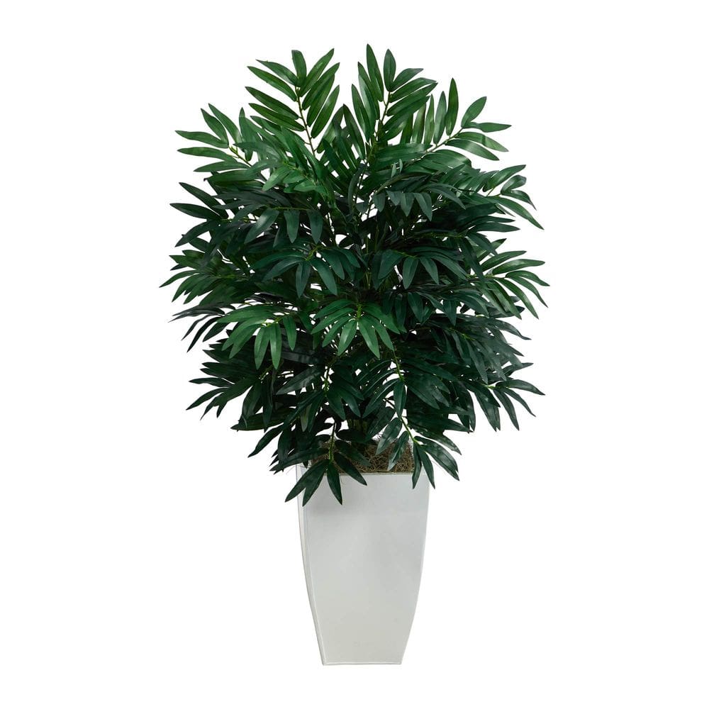 Planta Artificial Palma de Bambú Casi Natural 90 cm con Maceta