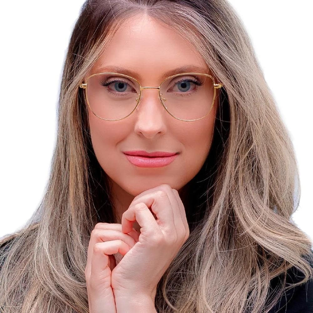 2X Armação De Óculos Gatinho Feminino Moda Nibay C