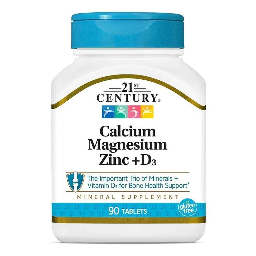 2X Cálcio Magnésio Zinco + D3, 90Tbt Importado Century