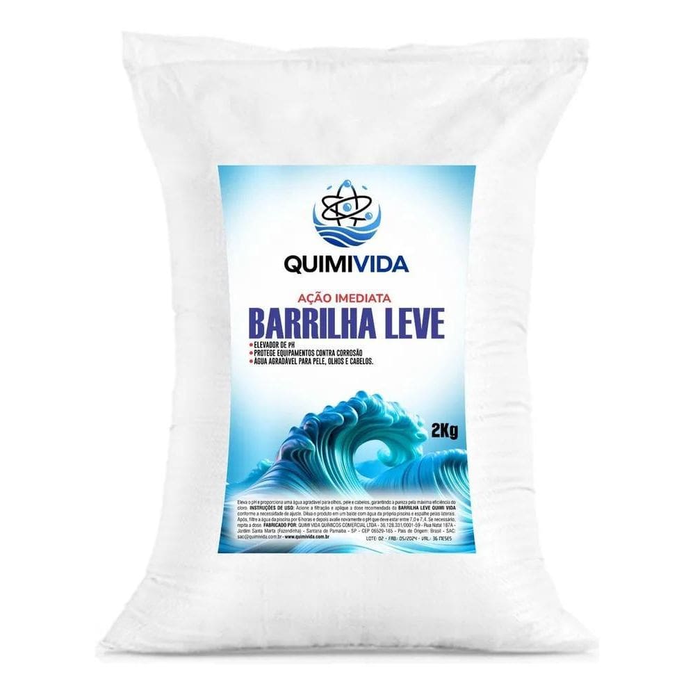 2X Barrilha Leve 2Kg Elevador De Ph Para Piscina
