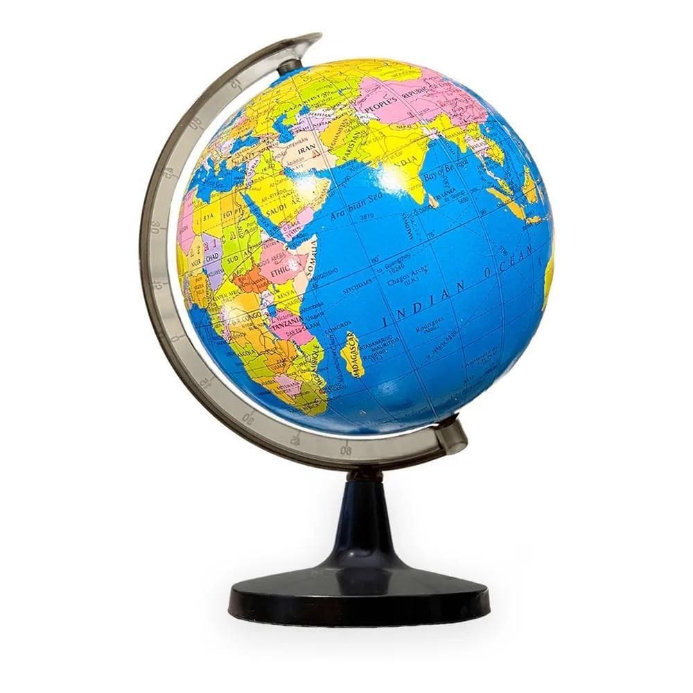 2X Globo Terrestre Giratório De Mesa Mapa Mundi Escolar 23 C