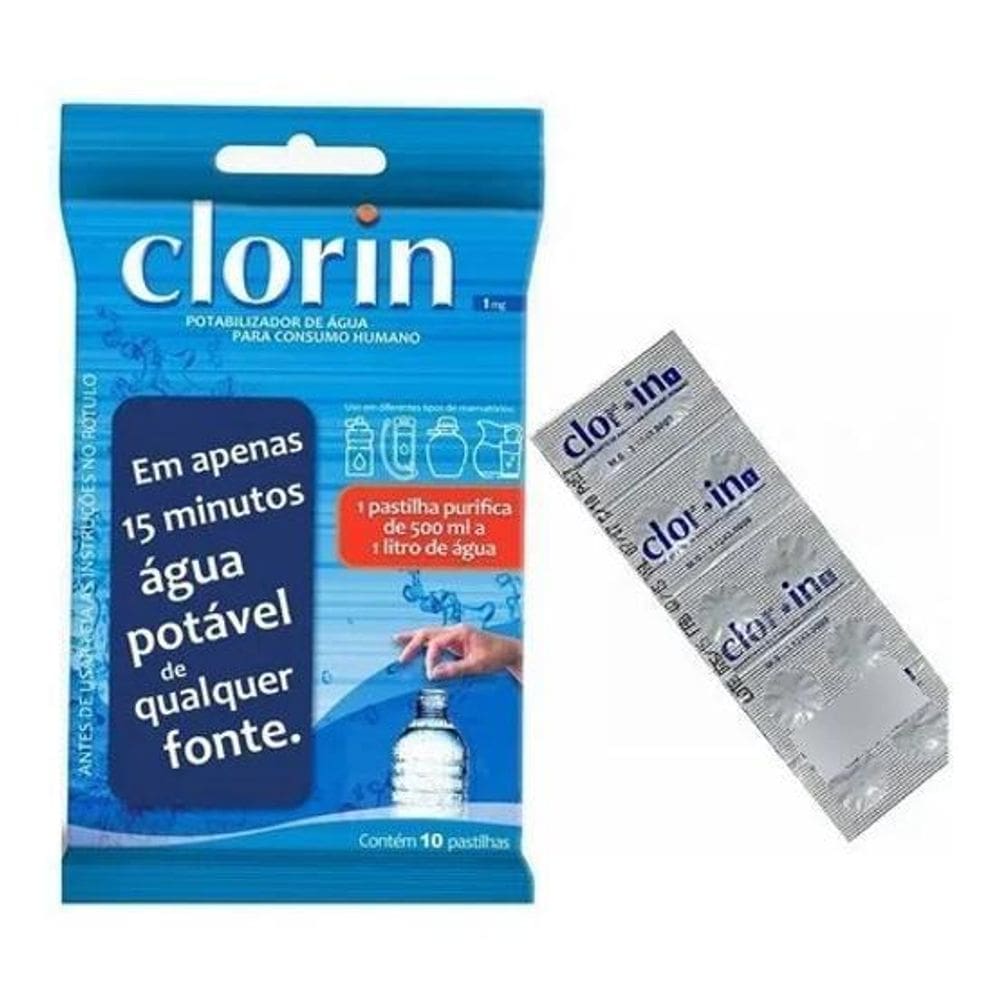 2X 6 Cartelas Pastilha 10 Cada Purificadora Clorin Água Potá