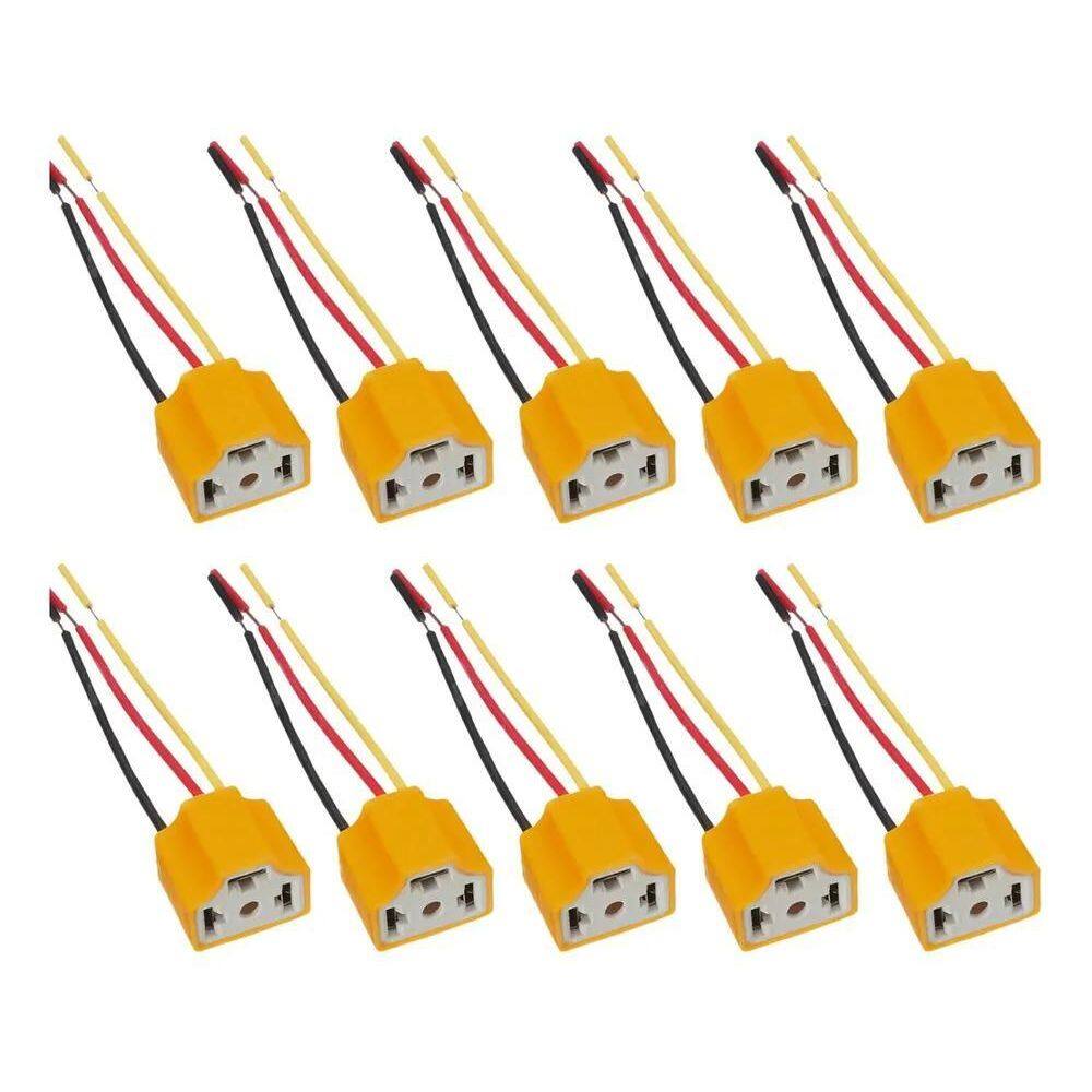 2X Kit 10 Soquete H4 Com Chicote